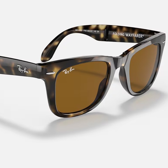 RAY BAN WOMENS WAYFARER FOLDING CLASSIC SUNGLASSES EUC - Picture 2 of 11